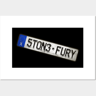 5T0N3 - FURY Car license plates Posters and Art